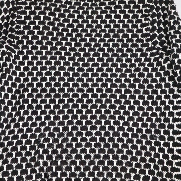 KIRNA ZABETE Black and White Woven Half Sleeve Sweater Sz Medium US Women - Picture 9 of 9